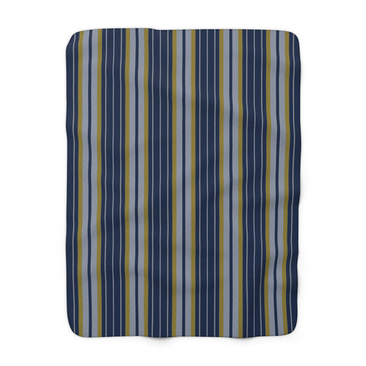 Sherpa Blanket | Yellow & Blue | Stripe