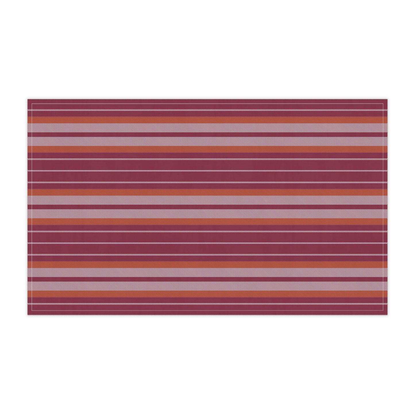 Tea Towels | Maroon & Orange | Stripe