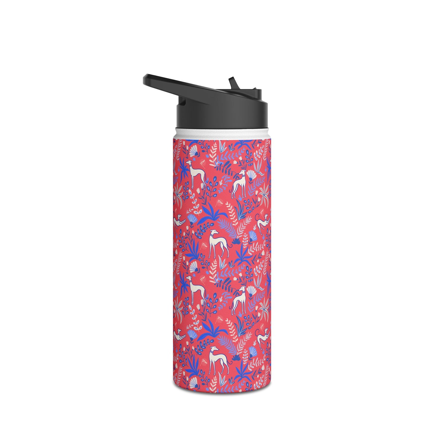 Insulated Water Bottle | Greyhounds | Pink Fern