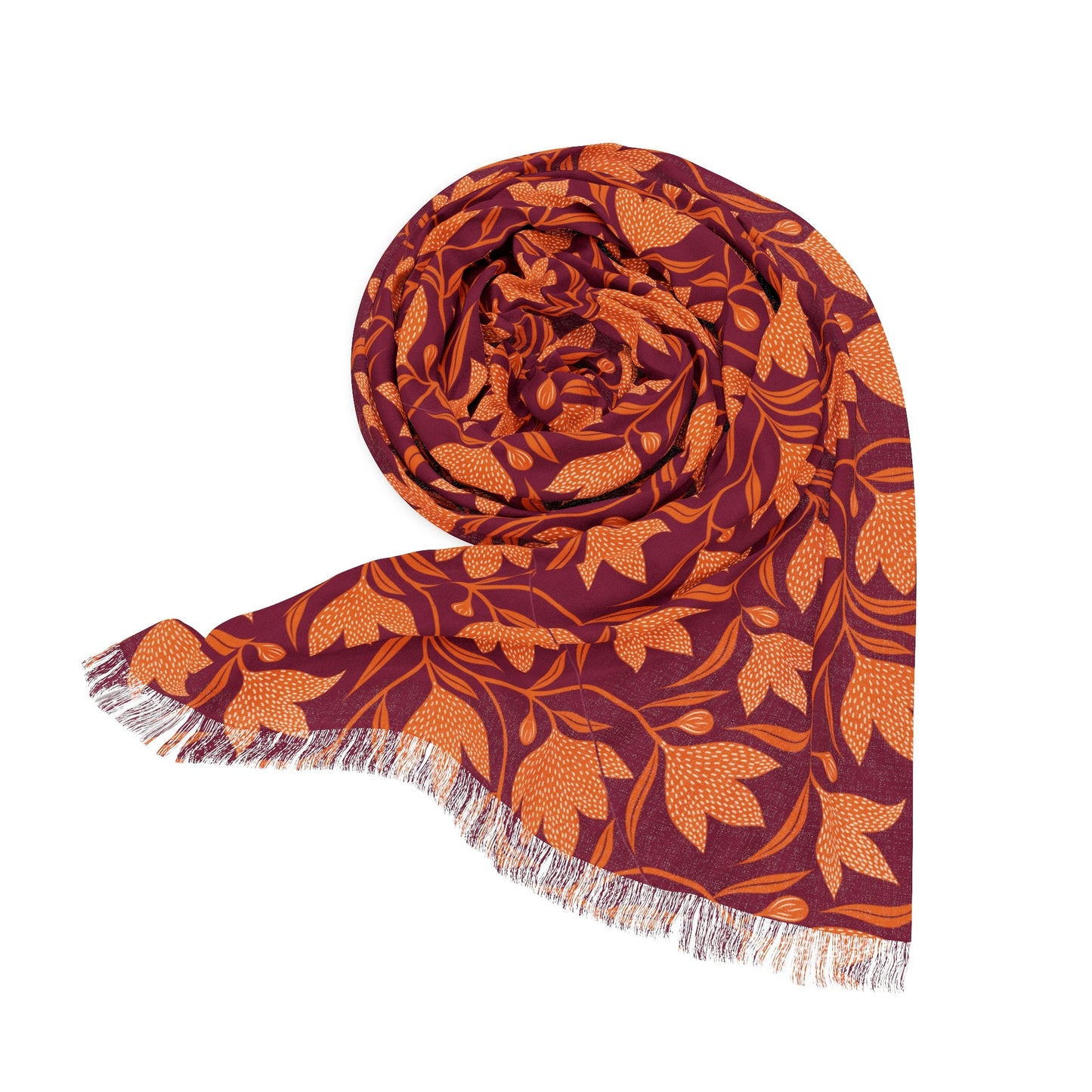 Scarf | Maroon & Orange | Magnolia