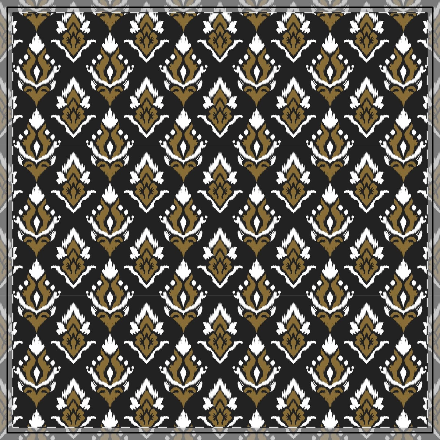 Tablecloth | Black & Gold | Ikat