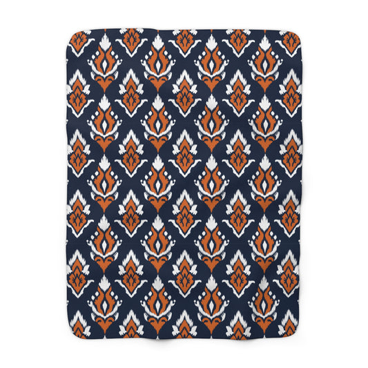 Sherpa Fleece Blanket | Auburn, Alabama | Ikat