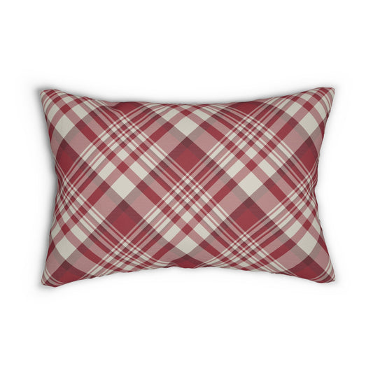 Pillow | Maroon & White | Tartan