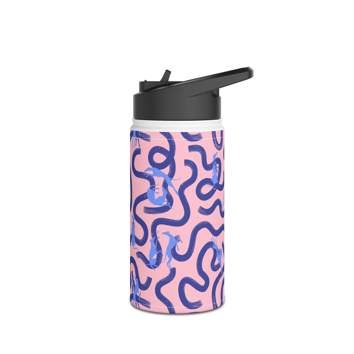 Insulated Water Bottle | Greyhounds | Pink Ribbon