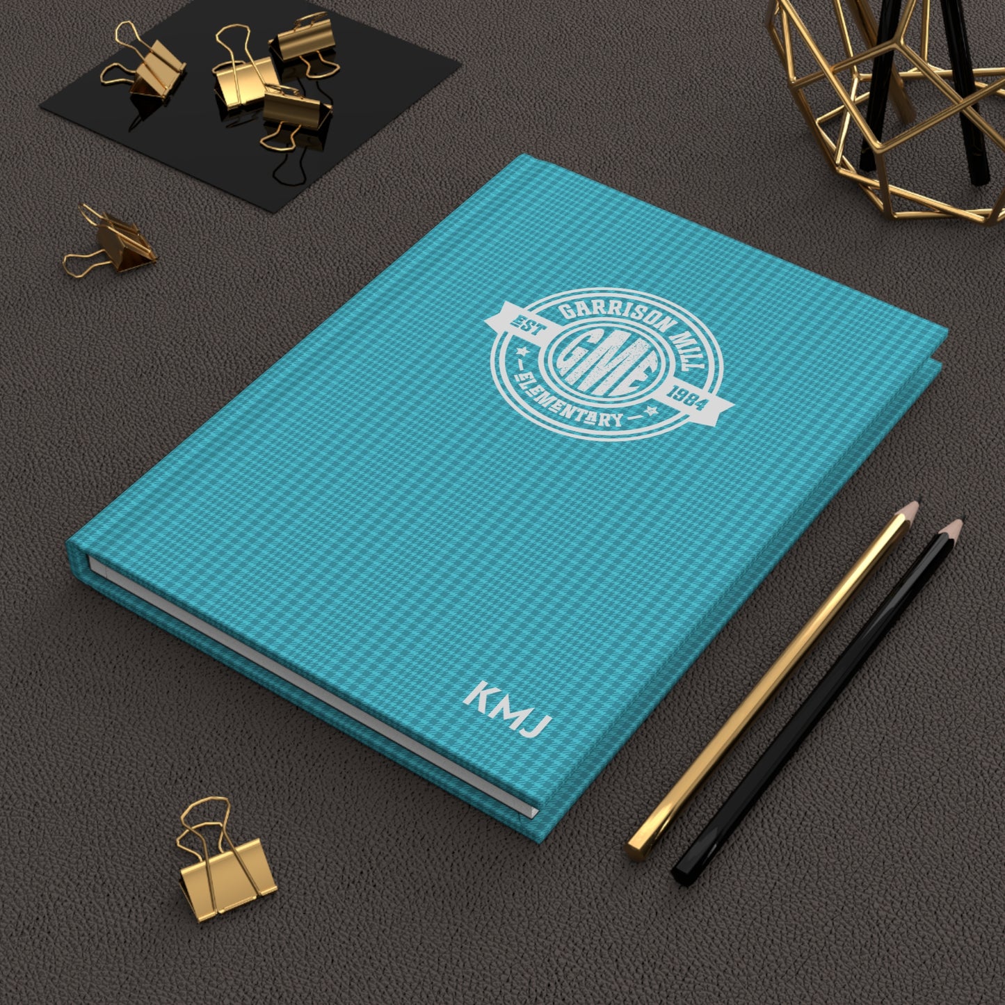Monogram Journal | Greyhounds | Teal Tartan