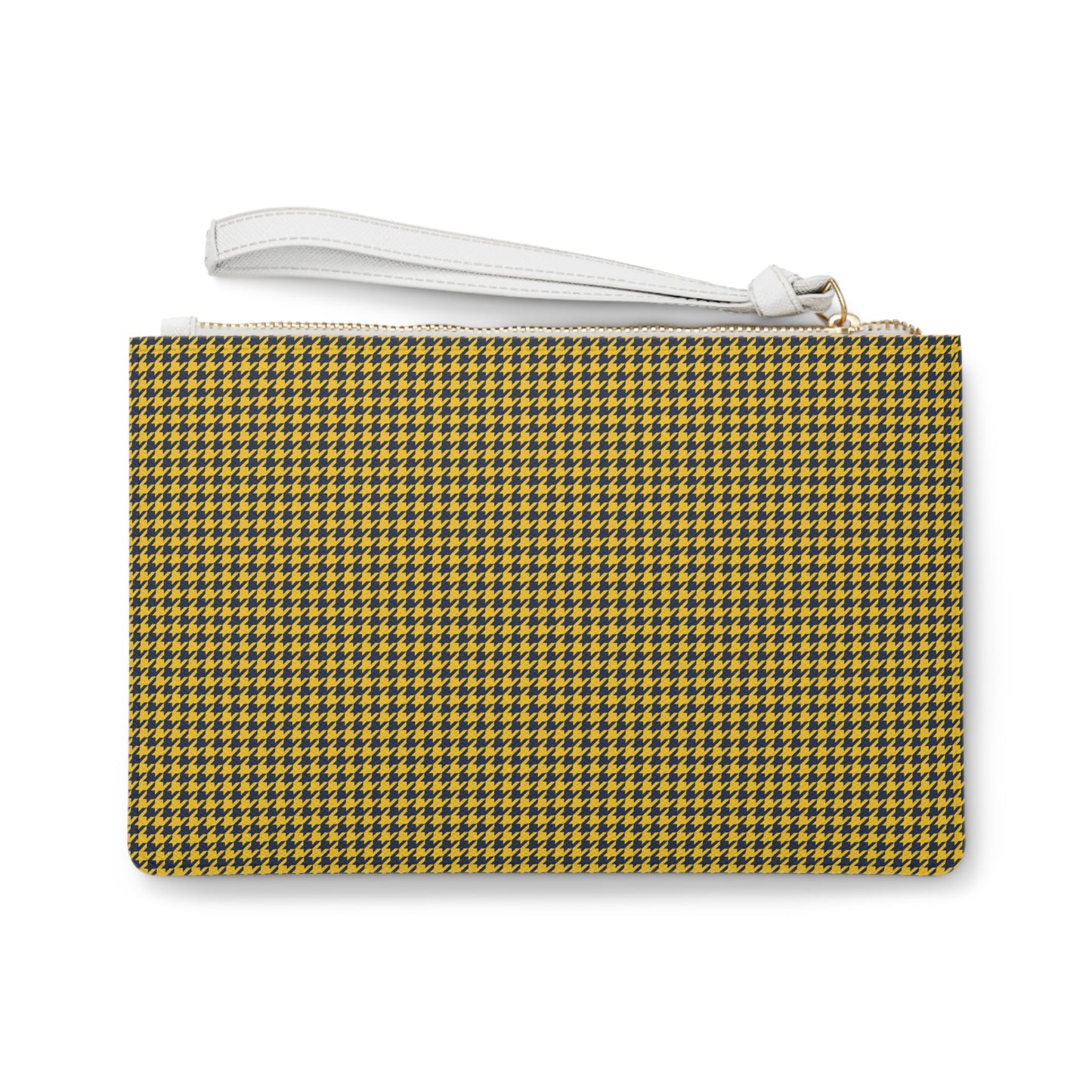 Clutch Bag | Yellow & Blue | Houndstooth
