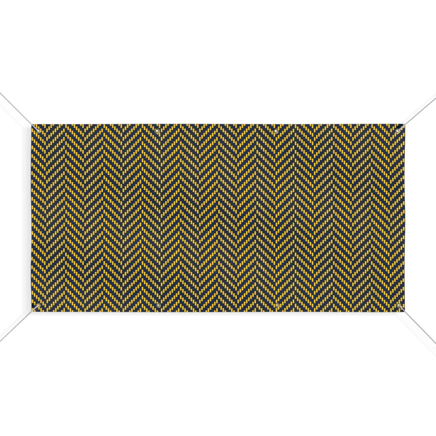 Banner | Yellow & Blue | Herringbone