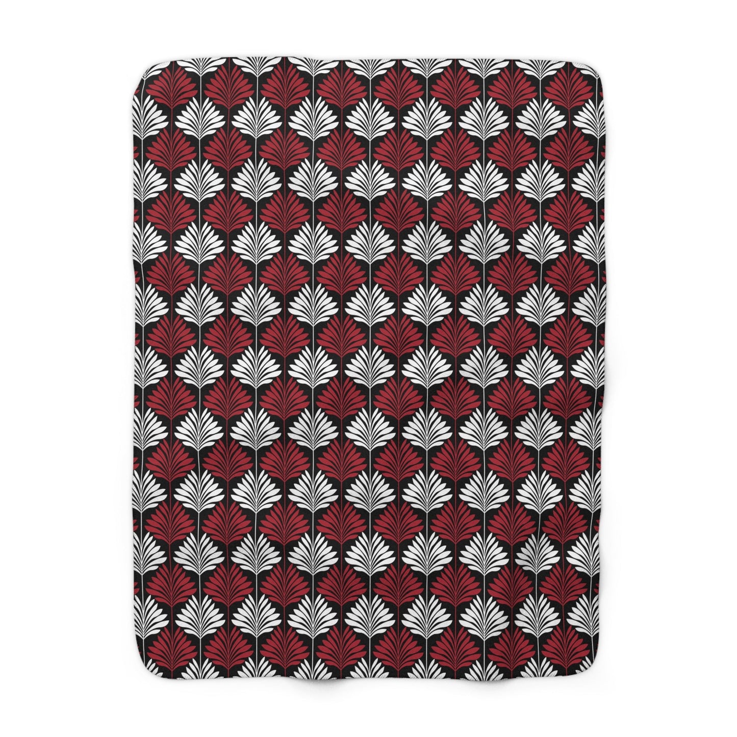 Sherpa Fleece Blanket | Red & Black | Deco