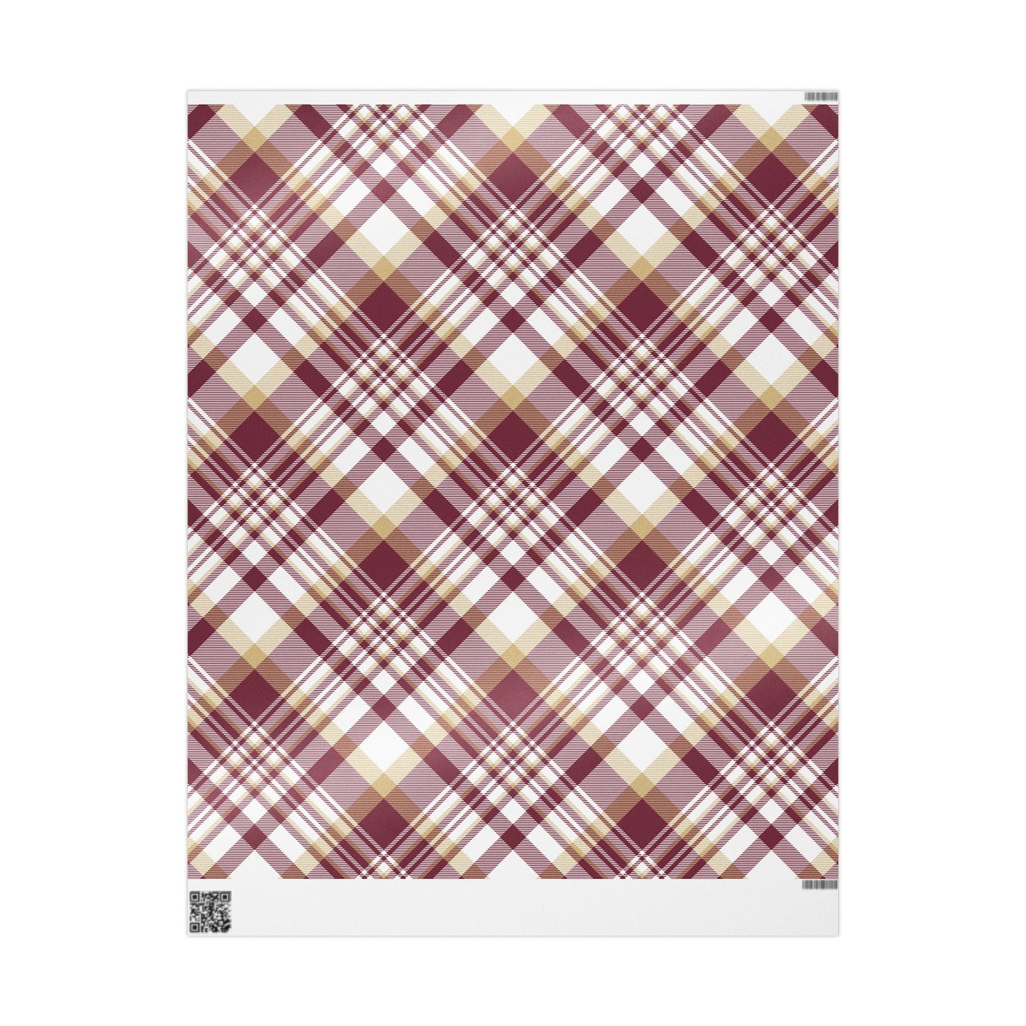 Gift Wrap | Maroon & Gold | Tartan