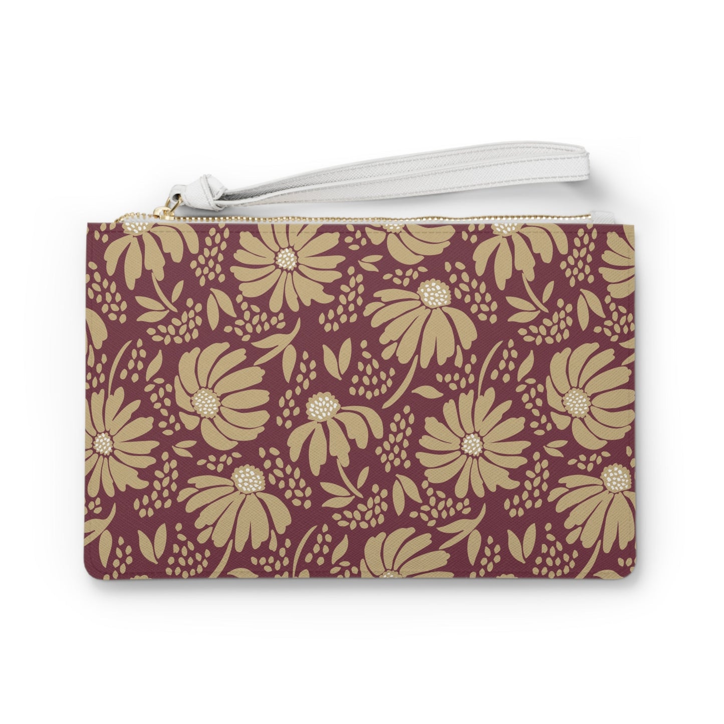 Clutch Bag | Maroon & Gold | Bellis