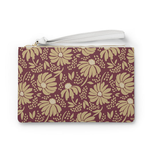 Clutch Bag | Maroon & Gold | Bellis