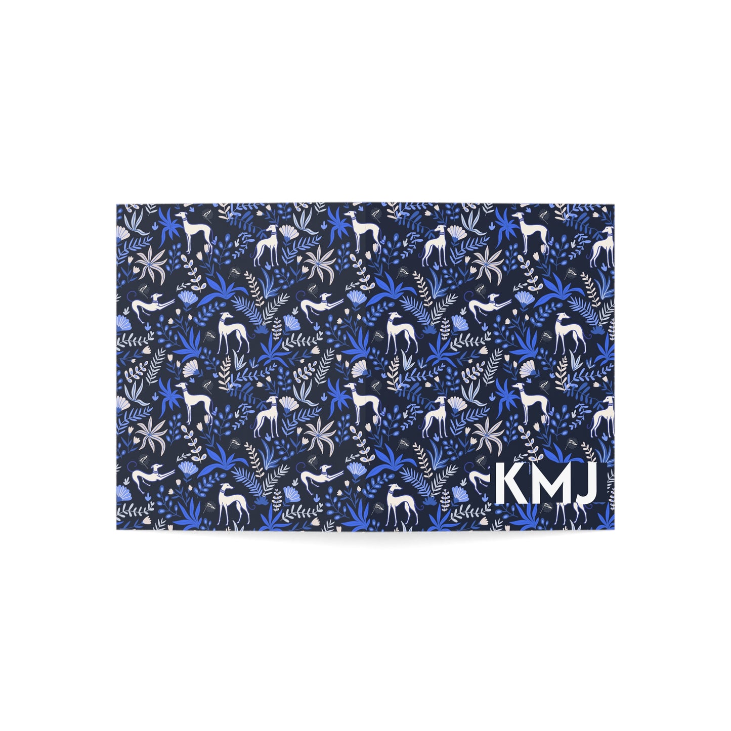 Monogram Notecards | Greyhounds | Blue Fern
