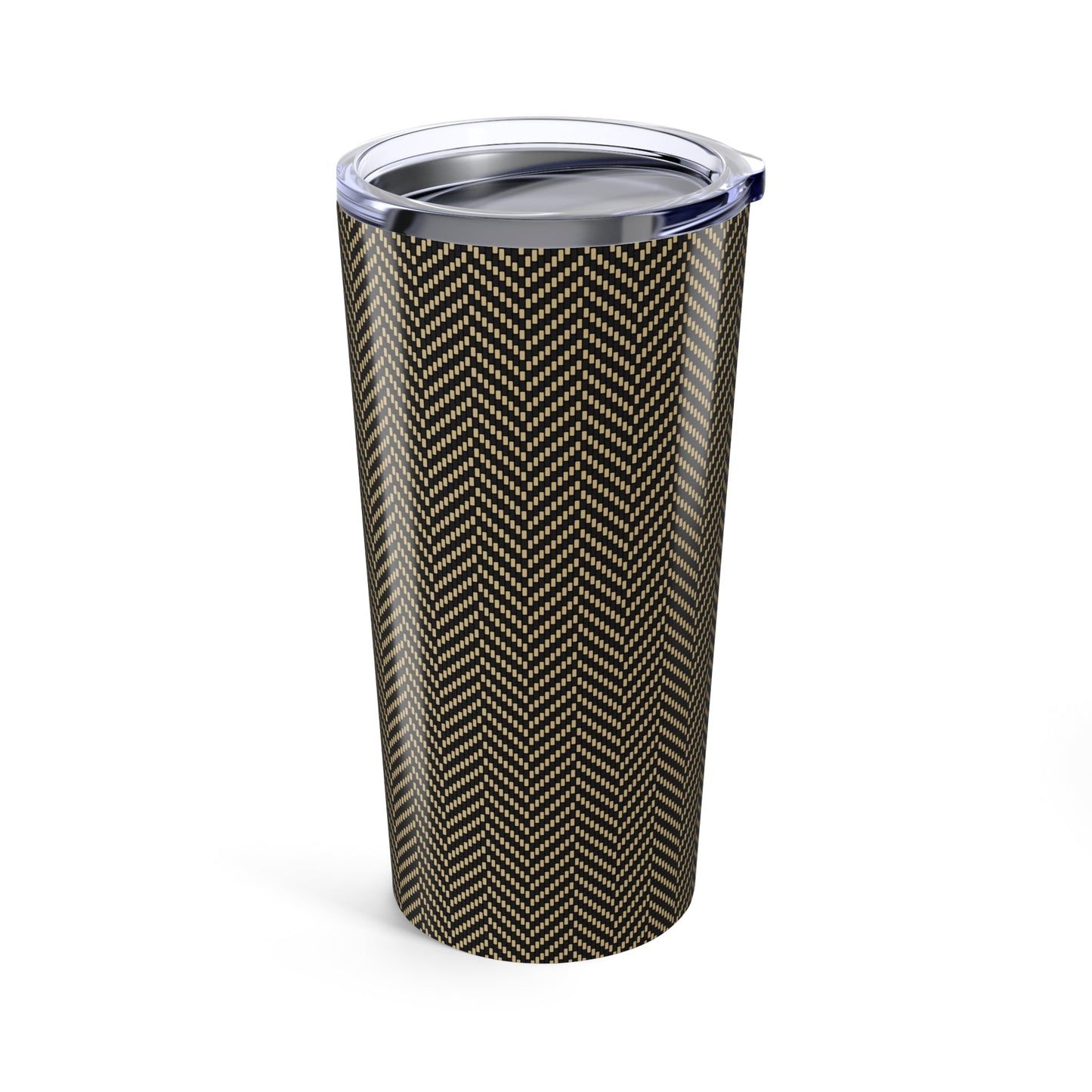 Tumbler | Black & Gold | Herringbone
