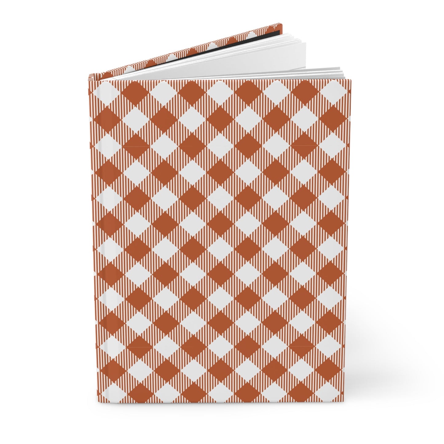 Journal | Dark Orange & White | Gingham
