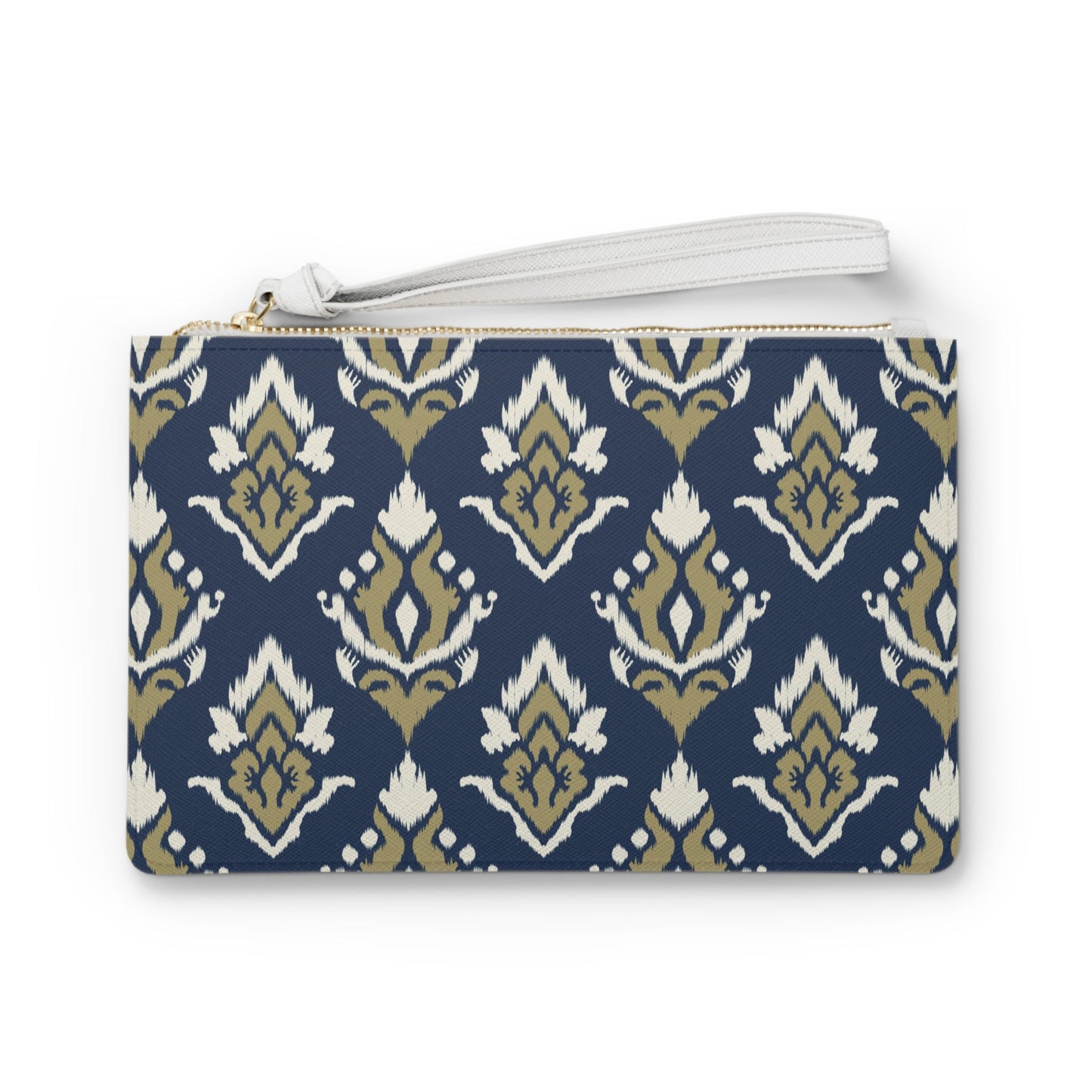 Clutch Bag | Gold & Blue | Ikat