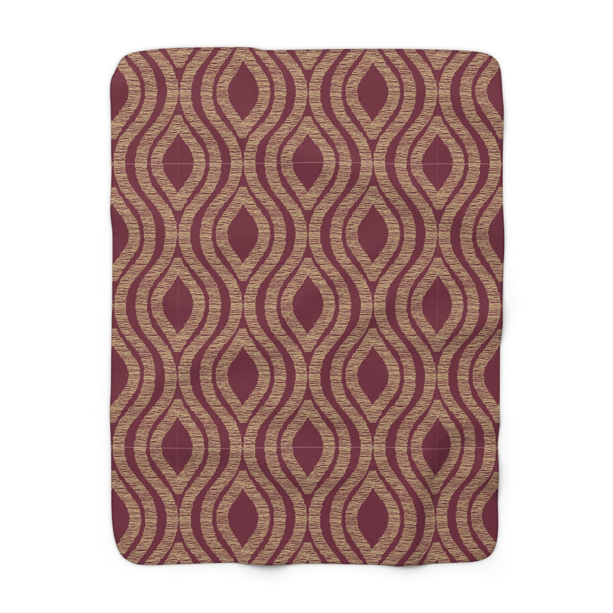 Sherpa Blanket | Maroon & Gold | Ogee