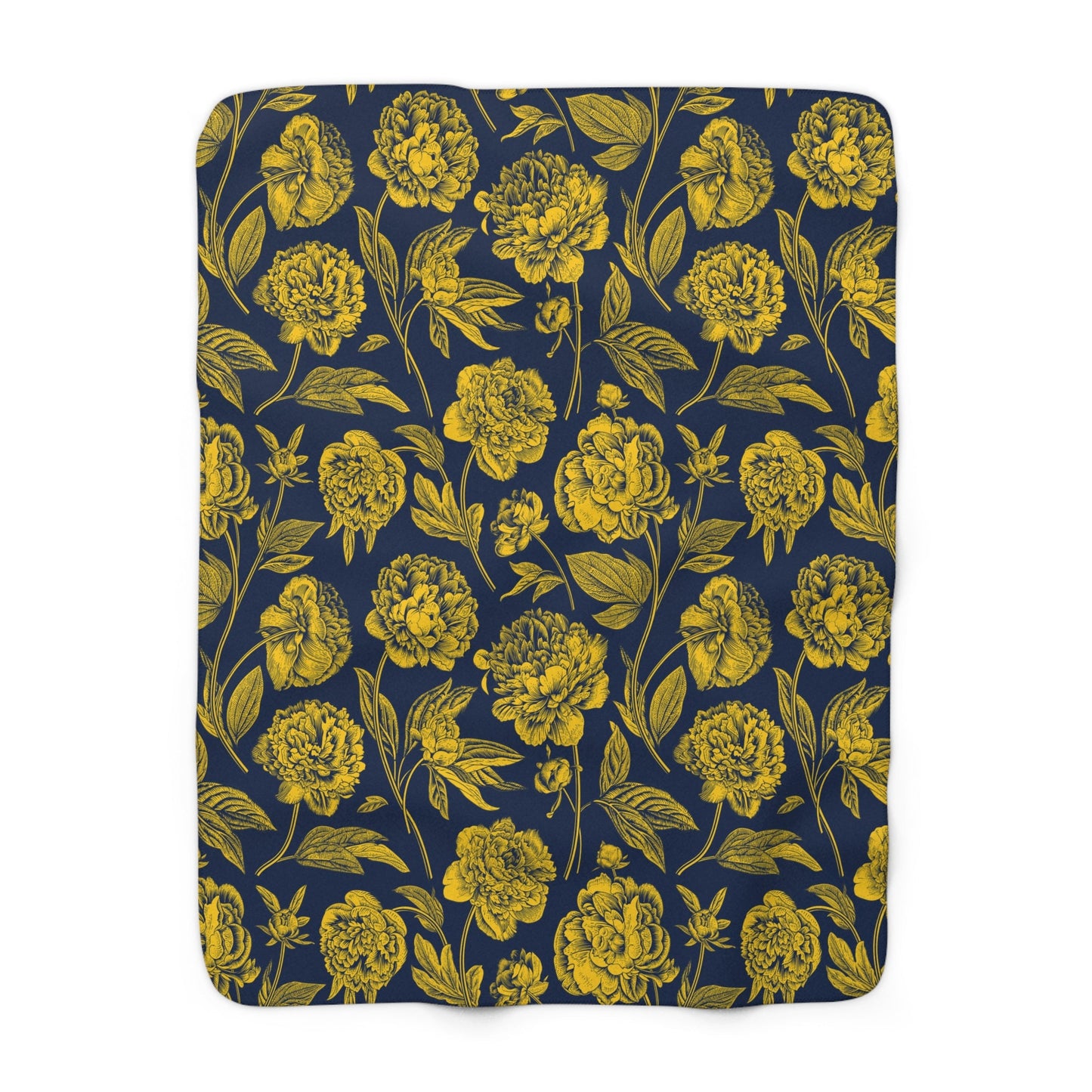Sherpa Blanket | Yellow & Blue | Peony