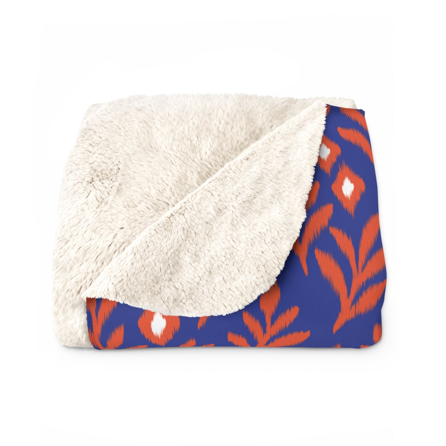 Sherpa Blanket | Bright Blue & Orange | Laurel