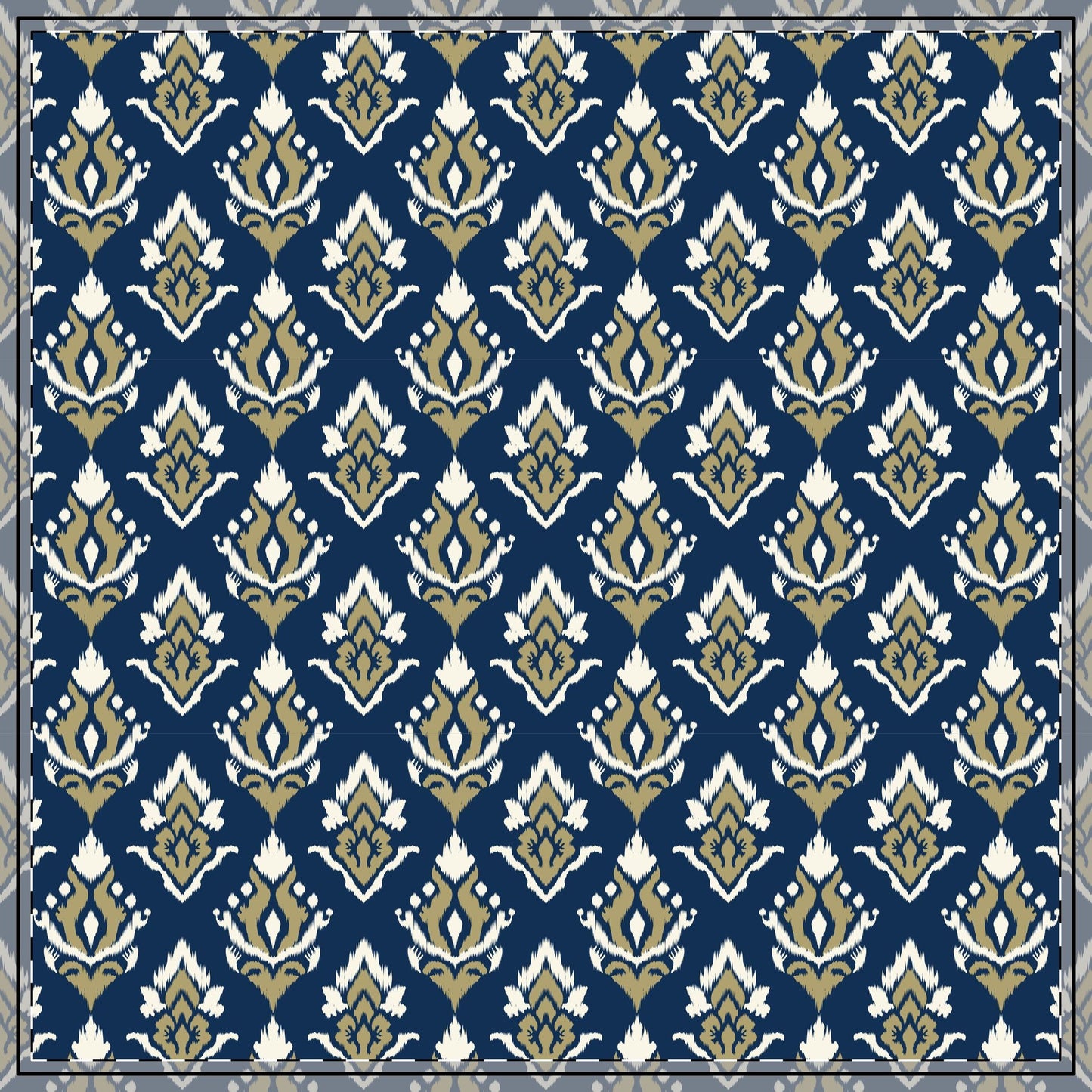 Tablecloth | Blue & Gold | Ikat