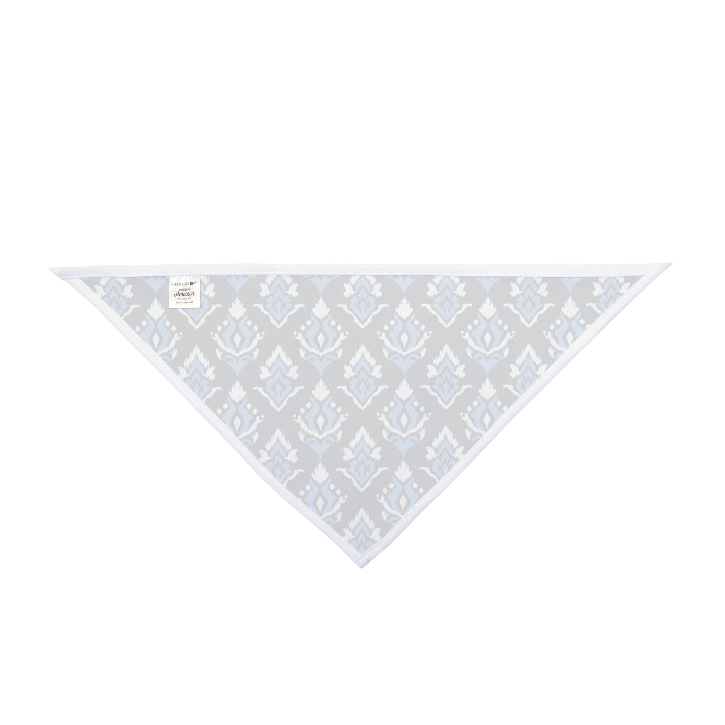 Pet Bandana | Light Blue & White | Ikat