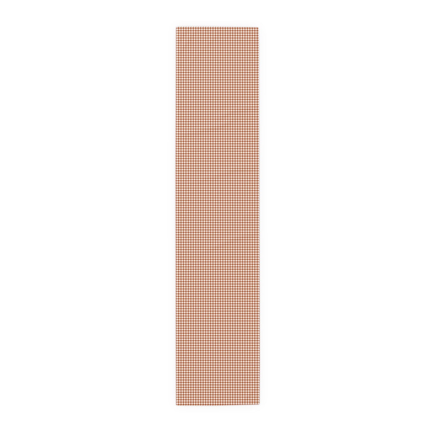 Table Runner | Dark Orange & White | Houndstooth