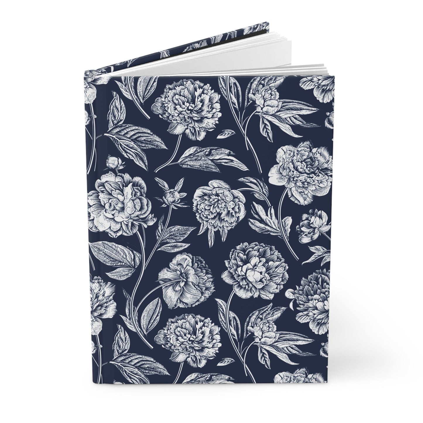 Hardcover Journal | Navy & White | Peony