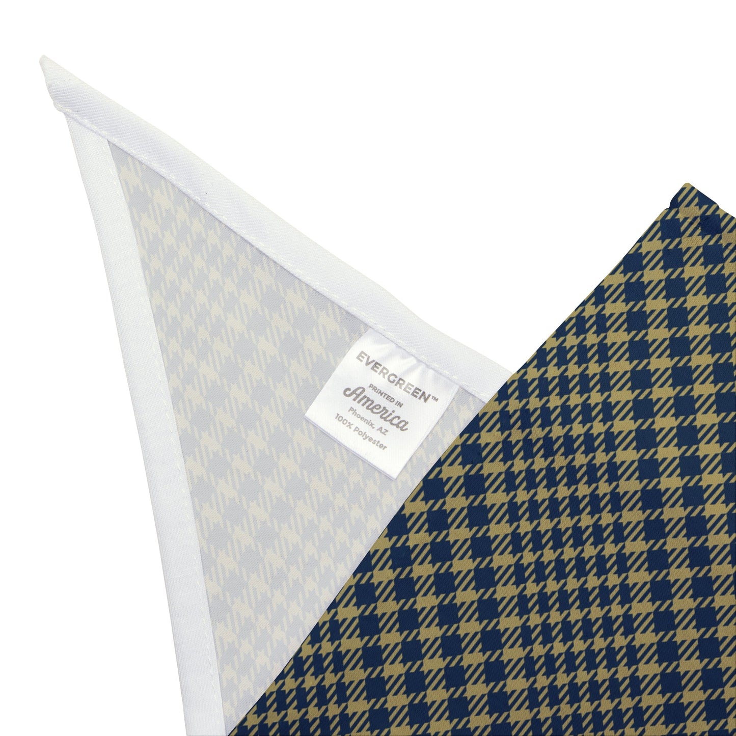 Pet Bandana | Blue & Gold | Tweed