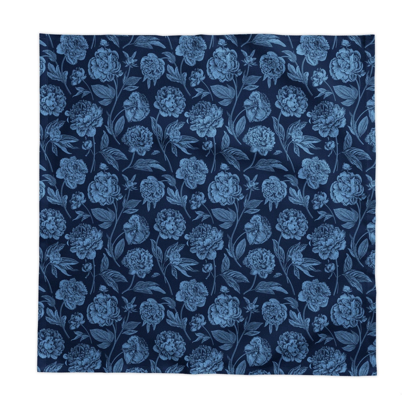 Tablecloth | Light Blue & White | Peony