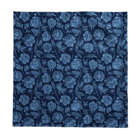 Tablecloth | Light Blue & White | Peony