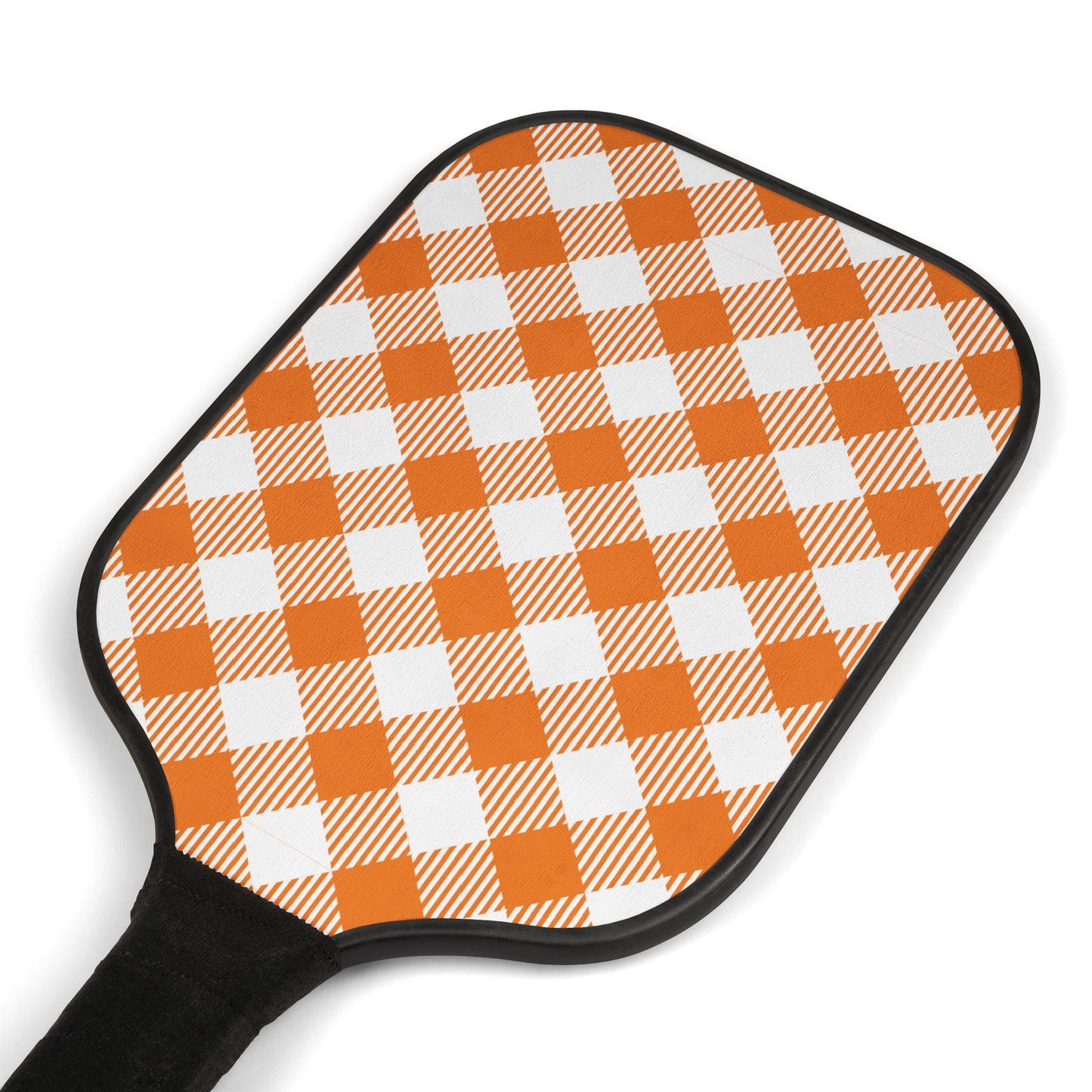 Pickleball Paddle Kit | Orange & White | Gingham