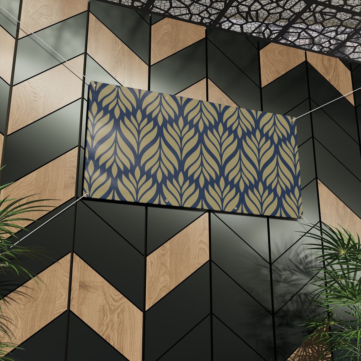 Banner | Gold & Blue | Palm