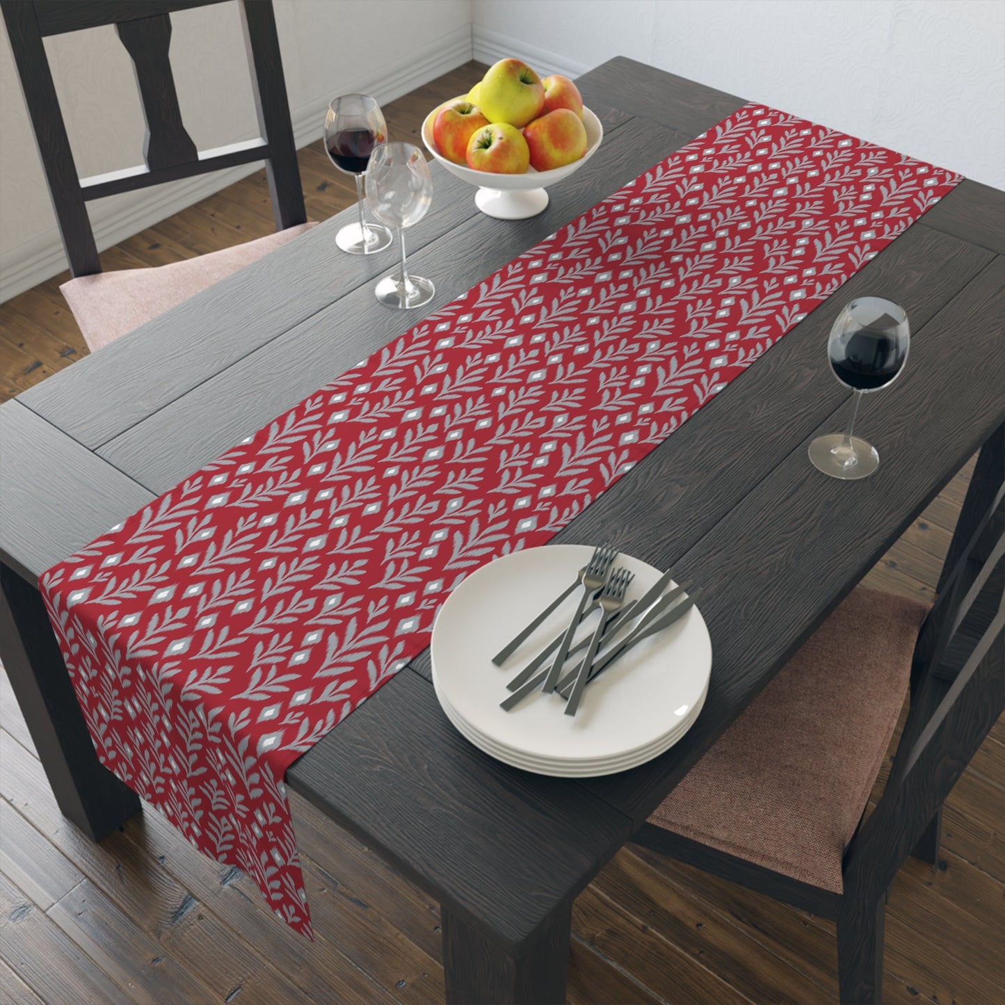 Table Runner | Red & Gray | Laurel