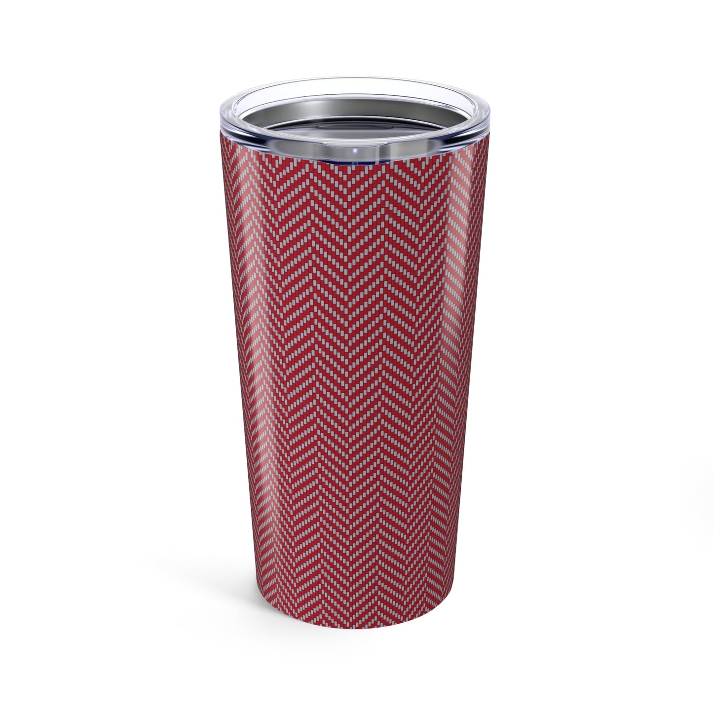 Tumbler | Red & Gray | Herringbone