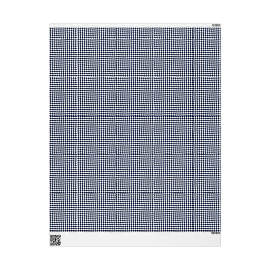 Gift Wrap | Navy & White | Houndstooth