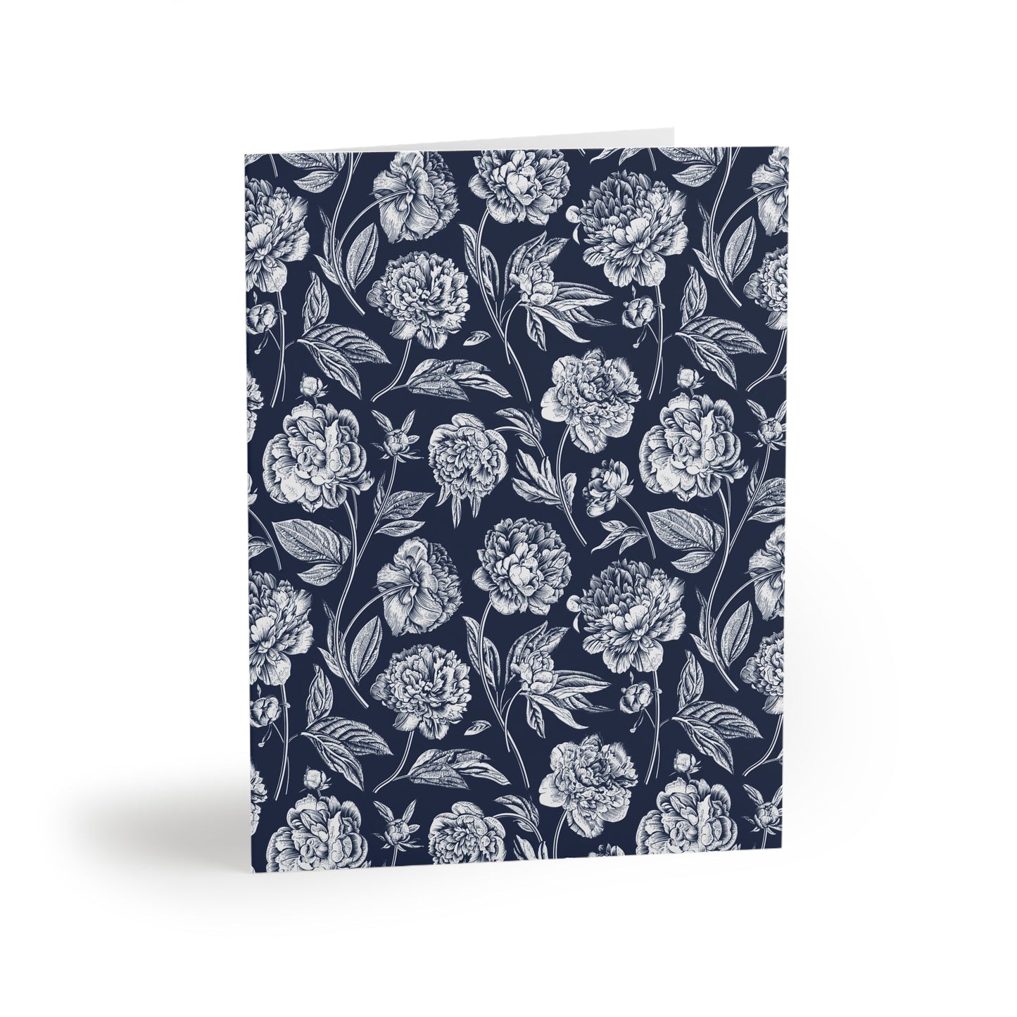 Notecards Set | Navy & White | Peony