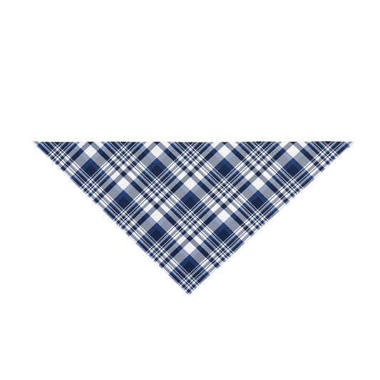 Pet Bandana | Navy & White | Tartan