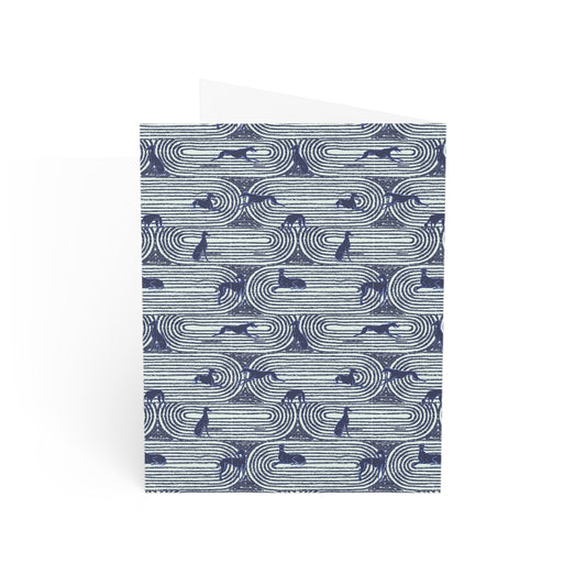 Monogram Notecards | Greyhounds | Teal Track