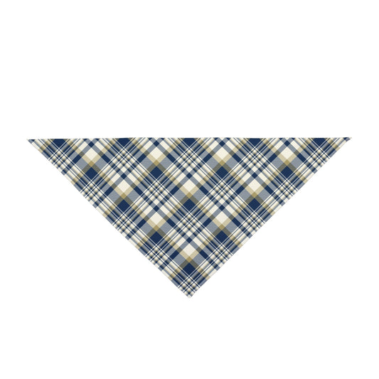 Pet Bandana | Blue & Gold | Tartan