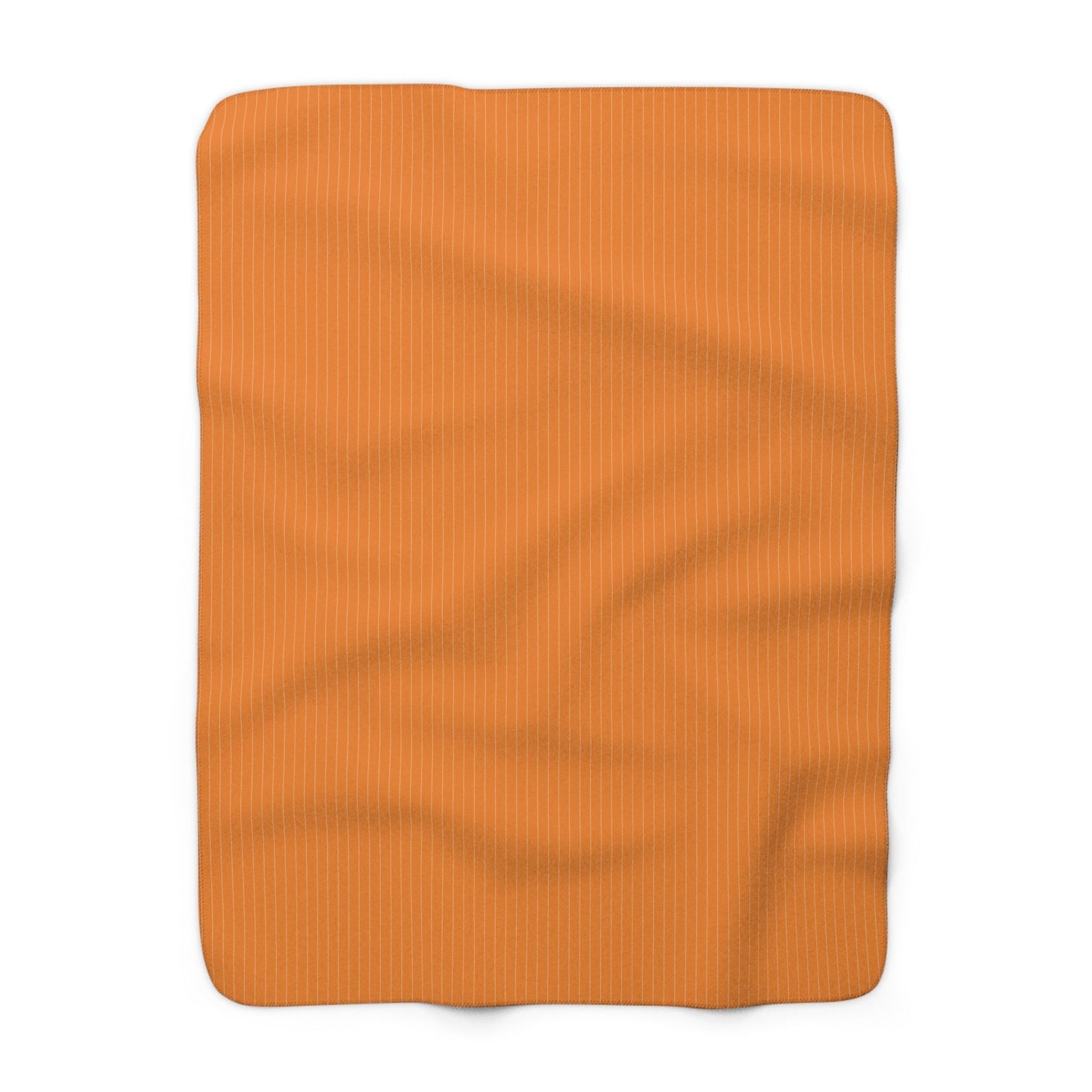 Sherpa Blanket | Orange & White | Pinstripe