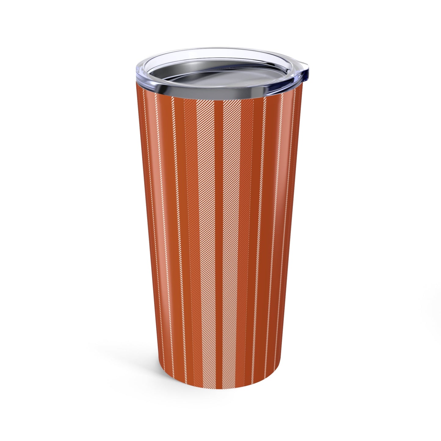 Tumbler | Dark Orange & White | Stripe