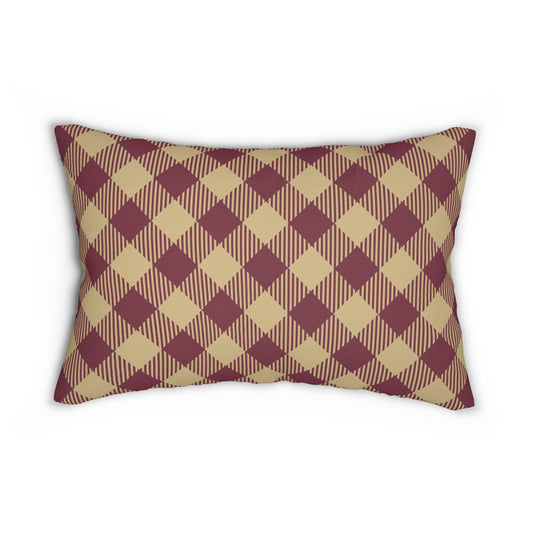 Pillow | Maroon & Gold | Gingham