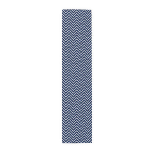 Table Runner | Navy & White | Herringbone