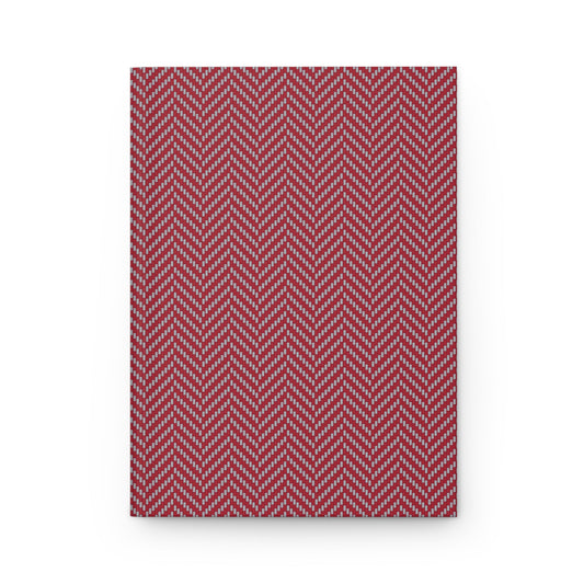 Journal | Red & Gray | Herringbone