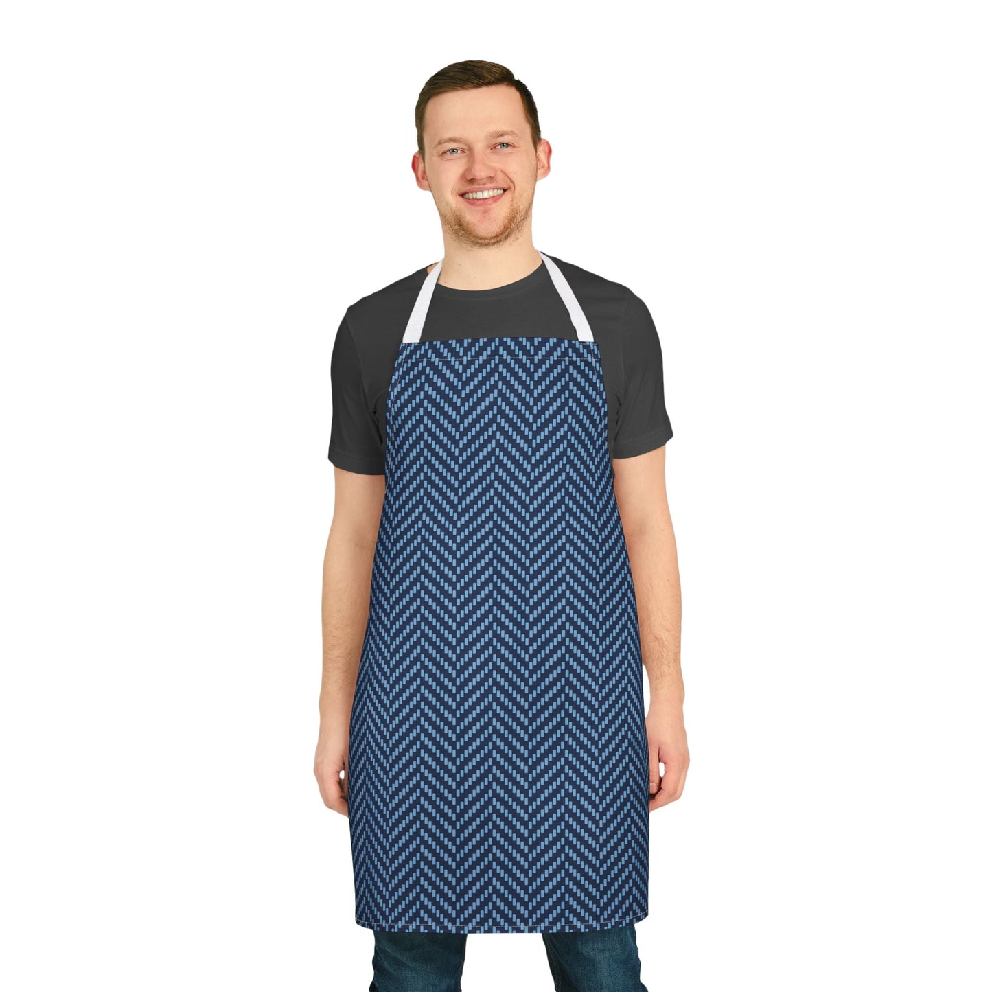 Apron | Light Blue & White | Herringbone