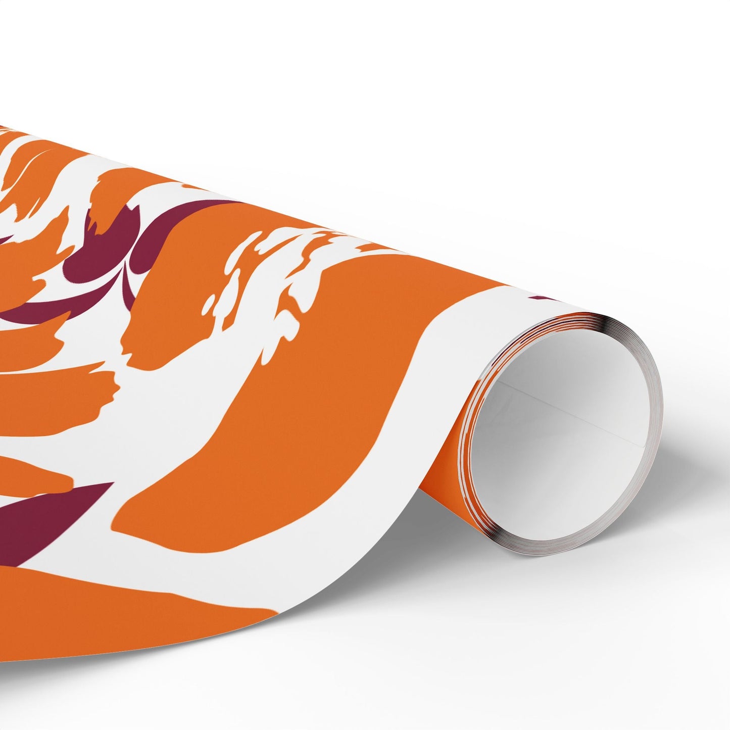 Gift Wrap | Maroon & Orange | Poppy