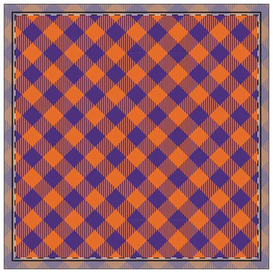 Napkin 4-set | Clemson, South Carolina | Gingham