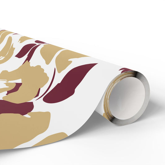 Gift Wrap | Maroon & Gold | Poppy