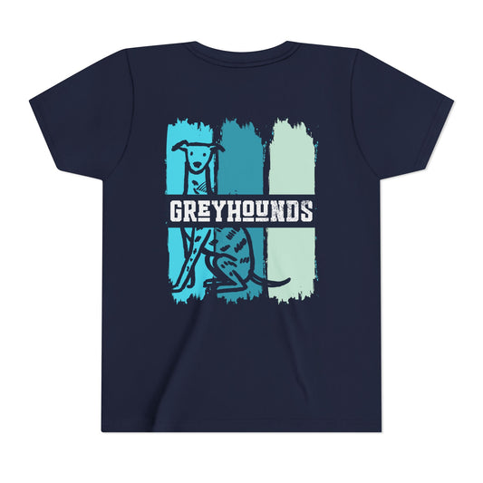Youth Tee | Greyhounds | Teal Paint