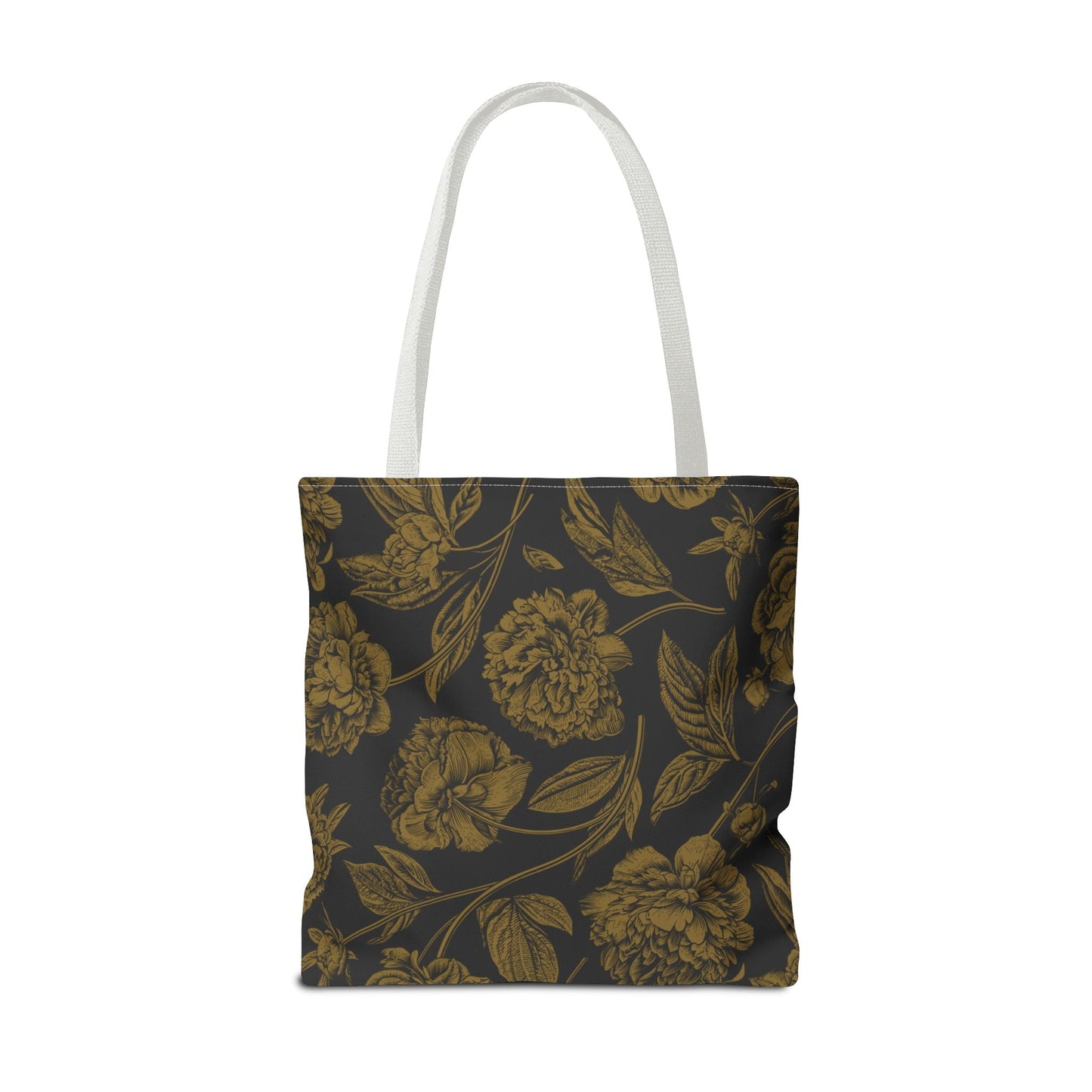 Tote Bag | Black & Gold | Peony