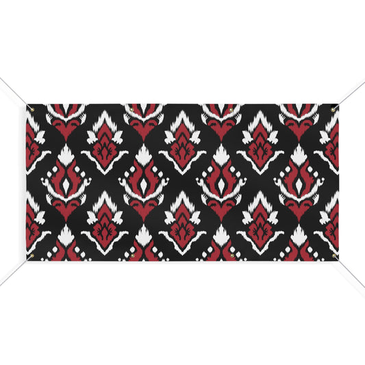 Banner | Red & Black | Ikat